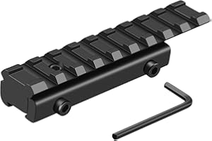 Knocery Convertisseur de Montage AR 11 mm Queue d'aronde vers 20 mm, Picatinny Adaptateur de Rail, Adaptateur de Montage pour Cibles Tactical Range Extender, Aluminium