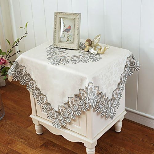 YYHSO Dust Cover For Bedside Table,TV Microwave Refrigerator Water Dispenser,European-style Lace Fabric Covered Napkin-A 85x85cm(33x33inch)