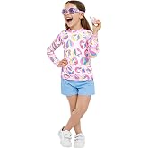 UV Korumalı Kız &Ccedil;ocuk Mayo T-shirt UVP+50 Fakt&ouml;r Koruma Uzun Kollu Unicorn