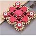 Produktbild Rad Zahnräder Elektrosäge Metall Fidget Hand Spinners Spielzeug mit Keramik Lager (9 Gänge rot)