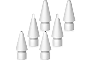 SIXFU Upgraded Replacement Tips for Apple Pencil, Metal Tips Set Precise Control for Apple Pencil USB C/ 2nd/ 1st Gen Apple Pen Nib(6 Pack)