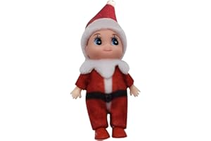 VOIAKIU Mini Bambola Elfo Natalizio,Bambola Elfo Minuscolo Bambola Natale Elfo in Miniatura Giocattoli Novità Natalizie,Bambole Elfi Baby Giocattoli per Ragazzi e Ragazze Regali di Capodanno di Natale
