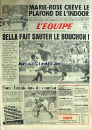 EQUIPE (L') [No 12688] du 23/02/1987 - MARIE-ROSE - L'INDOOR - SELLA - BASKET - MOTO - PERSSON - CYCLISME - GOLZ - ESCRIME - PUSCH - TENNIS - NOAH. gratuit
