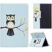 Produktbild iPad Pro 10.5" 2017 Lederhülle, KingSang Kunstleder Klapphülle Schutzhülle Leder Tasche Euti Hülle für Apple iPad Pro 10.5" 2017 Brieftasche Leather Case Cover mit Standfunktion - Eule Lichtblau