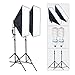Produktbild OUBO Fotostudio Set 2 x 50 x 70cm Softbox Studioleuchte 2 X 135W E27 Fotolampen 5500K Stativ 2x Lampenstativ mit Tasche