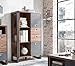 Produktbild Highboard, Kommode, Anrichte, Vitrine, Schrank, Flurkommode, Schlafzimmerkommode, Stirling Eiche-Nb., Schiefer