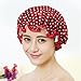 Waterproof Womens Shower Cap Cap Bath Shower Reusable Clear Satin Hair Cover - 7 Colors - Wine & Red