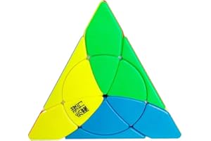 Yealvin Cubo de Rubik Pyraminx Stickerless 3x3 Pétalo Pirámide Cubo Pirámide Speed Cube 3x3 Puzzle Cubo