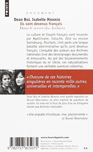 Book's Cover of Ils sont devenus français : Dans le secret des Archives