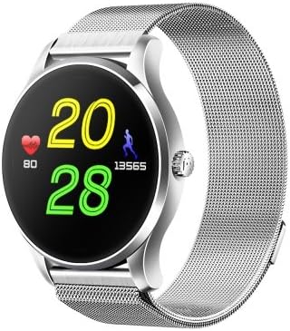 NEWBEN K88 Bluetooth Smart Bracelet Watch, IP65 Waterproof Sedentary Reminder Fitness Tracker Smart Heart Rate Monitor Sports Activity Pedometer Touch Screen Remote Camera for Android &amp; IOS Smartphone (Silver)