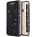 Produktbild Hülle iPhone 7,Schutzhülle iPhone 8,SaKuLa [Ultra Slim] PU Leder Hülle für iPhone 7/8,Bling Glitzer Kristall Glitter mit Clear Soft TPU Back Cover Anhänger Stoßdämpfend TPU Silikon Schutz Handy Hülle Tasche Silikon Crystal Sparkle Bling PU Leather Folio Flip Case Card Slot Etui Bumper für iPhone 7/8-schwarz