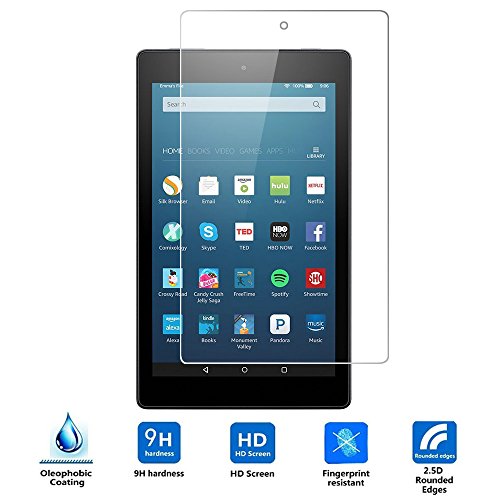 Das Neue Fire HD 8 2016 Schutzfolie, Wrcibo Glas Display Schutz Schutzglas Echte Glas Displayschutzfolie für Das Neue Fire HD 8 2016 (Panzerglas, 0,33mm, Unsichtbar, Kratzfest) - 2