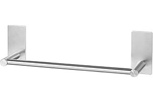 VISTA Self Adhesive Towel Rail Stainless Steel Kitchen Towel Holder 30 cm / 11.8 Inches Wall Mounted Clothes Rail Towel Holder Stick on Tiles Kitchen Towel Rack for Kitchen, Bathroom