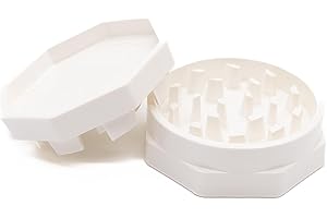 HEMP SAW® - Grinder, Hierbas Molinillo, Apto para lavavajillas, Nueva geometría de corte (blanco)