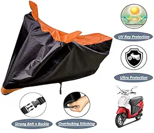 Auto Hub Water Resistant Bike Body Cover for Hero Pleasure - Black/Orange