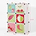SoBuy FSS50, DIY 6 Cubes with Doors, Children Storage Unit, Interlocking Cube Storage Organiser Cabinet Wardrobe