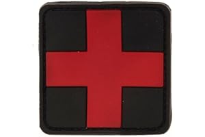 Copytec Ecusson de Sani de Premier Secours en PVC avec emblème 3D en Forme de Croix 5 x 5 cm # 20303