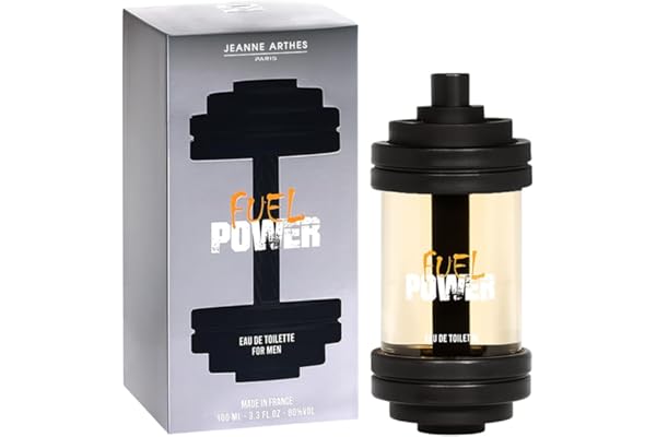 JEANNE ARTHES - Eau de Toilette Homme - Fuel Power - Floral et Frais - Ambre & Patchouli - Fabriqué en France à Grasse - Cadeau homme - 100 ml