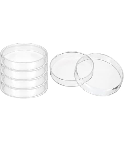 100-Pack Petri Dishes With Cellulose Pads - 50mm X 11mm For Lab & Water Testing