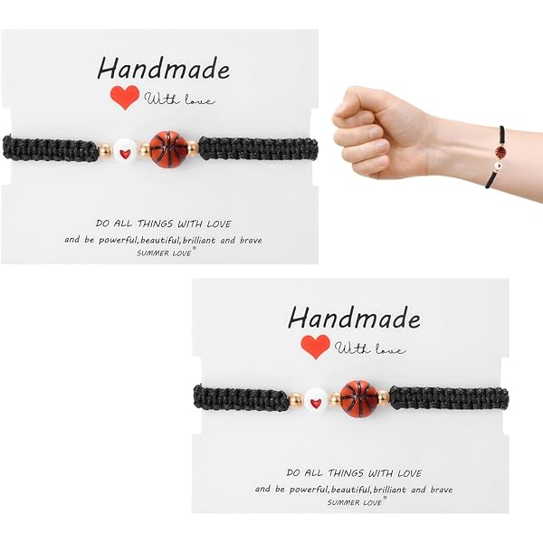 Bracelet Basketball Football Pour Adolescents - Cadeau Anniversaire & Graduation Garçons, Fils, Petit Ami