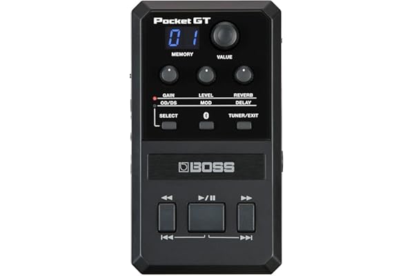 Le processeur d'effets de poche Pocket GT BOSS avec solutions d'apprentissage YouTube pour guitare et basse