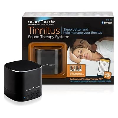 Sound Oasis® Bluetooth® Tinnitus Sound Therapy System®, Sleep Better, Help Manage And Mask Tinnitus Tinnitus Relief, Improves Sleep, Includes 20 Built-in Made For Tinnitus Sounds