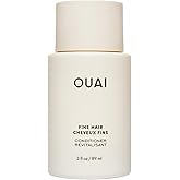 OUAI Fine Travel Size Conditioner - Volumizing for Fine Hair with Keratin, Biotin &amp; Chia Oil - Provides Softness, Movement &amp;