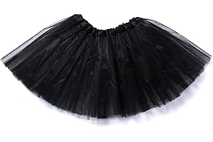 FUREINSTORE Tuturok Fille Jupe en Tulle pour Ballet 3 Couches Élastique Costume Princesse Carnaval 30cm Taille Unique