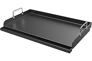 GFTIME Piastra in teflon Plancha 63 x 41cm per la maggior parte delle griglie a gas e griglie a carbone, piastra universale per barbecue Plancha piatta per stufa a gas, griglia elettrica