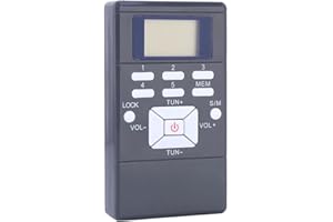 Mavis Laven Radio kieszonkowe AM FM, mini przenośne radio LCD z funkcją pamięci, cyfrowe przetwarzanie sygnału, bezprzewodowy odbiornik ze słuchawkami dla białych kołnierzyków, studentów, kierowców,