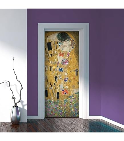 Adesivi Per Porte 3D 2 Pezzi 77x200 Cm - Effetto Dipinto A Olio Con Cielo Stellato - Adesivi Murali Autoadesivi E Impermeabili Per Porte Interne, Camera, Scuola O Ristorante