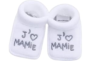 NOSBEBES® Chaussons bebe, bio, pour Noel - chaussette bebe naissance, chaussures bebe, cadeau noel 0-3 mois