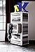 Produktbild Dreams4Home Kommode 'Lewis I' aufgebaut, Designermöbel, mit Rollen, Anrichte, Schrank, gebrauchtes Akazien-, Pinien- und Gummibaumholz, Metallrahmen Aluminium, Bar, Wohnzimmer
