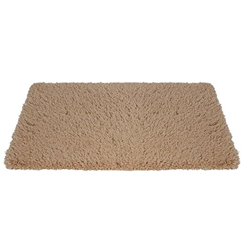 Lifewit Badematte Weiche Badevorleger Mikrofaser Badeteppich Rutschfest Antibakteriell Gummi Teppich 80x120cm Khaki - 4