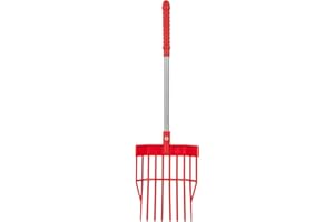 Red Gorilla Tidee Children's Bedding Fork Red Small Compact Mini Pitchfork Lightweight Child's Manure Fork Stable Garden Compost 30cm