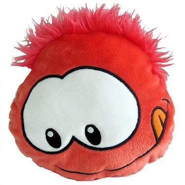 Disney Club Penguin Puffle Cushion - Red