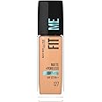 Maybelline New York Fit Me Matte+Poreless Liquid Full Coverage Foundation For All Skin Types,127 Golden Honey|16Hr Oil Control Full Coverage Foundation For All Skin Types With Spf 22,30 Ml,Pack Of 1