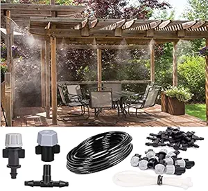 DIY Crafts Micro Drip Irrigation Kit Adjustable Nozzle Automatic Watering Kits,Garden Micro Irrigation Drip System,Plant Watering System for Patio,Greenhouse,Lawn (10 Pots, Ready to Fit Kit)