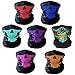 Price comparison product image AOFOX 7 Pieces Seamless Skull Face Tube Mask Motorcycle Face Skull Mask for Halloween Bike Motor Cycling