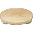 Chapati Board Wood Rolling Board Round Roti Board Chakla Indian Puri Patla Wooden Dough Pastry Tortilla Fondant Rolling Board Kneading Board with Feet Kitchen Baking Cooking (27cm)