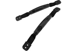 BIYM 2pcs Double Trou Noir Kayak Canoë Bateau Côté Montage Porte Poignées Porte Valise avec Vis Accessoires Équipement d'exercice Moto Kit D'outils