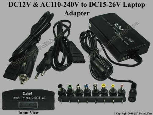 Neuheit 3in1 Notebook / Laptop Universal Netzteil 100 Watt für KFZ und Zuhause + 5V Usb Anschluß für Mp3 / MP4 / Digicams ect
