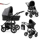 VARIABEL - Die Wanne, der Sportsitz und der Autositz lassen sich bequem in und entgegen der Fahrtrichtung anbringen = ganz wie Sie und Ihr Kind es mögen. Mit dem 