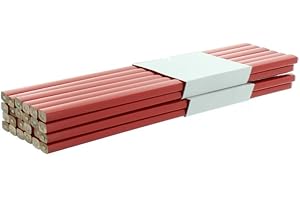 ‎BTEC BTEC Zimmermannsbleistift rot, viereckig 250 mm 24 Stück