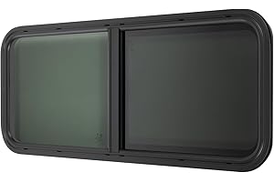 TESUGN Caravan Seitenfenster Wohnmobilfenster Getönt Schiebefenster Insektenschutz, 1000 x 400mm Fenster RV Camper-Fenster Für Wohnmobile, Anhänger, Pickups, oder modifizierte Fahrzeuge