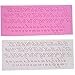 Produktbild Russische Schrift-Zeichensätze Script Buchstaben Silikon Schokolade Formen Fondant Kuchen dekorieren Form Backmatte Bakeware Tablett Küche Backen Kuchen Werkzeuge – 24,7 x 10,4 x 0,5 cm