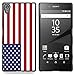 Price comparison product image STPlus USA amerikanische Flagge Harte Hülle Tasche Schutzhülle für Sony Xperia Z5