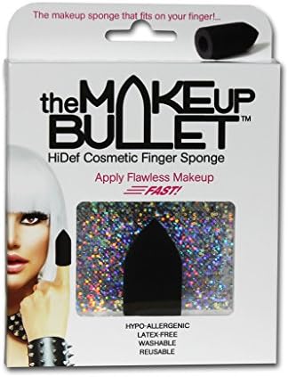 The Makeup Bullet™ Finger Sponge (Black) - The Most Versatile Makeup Sponge - Washable, Reusable, Used Wet or Dry, Latex-Free