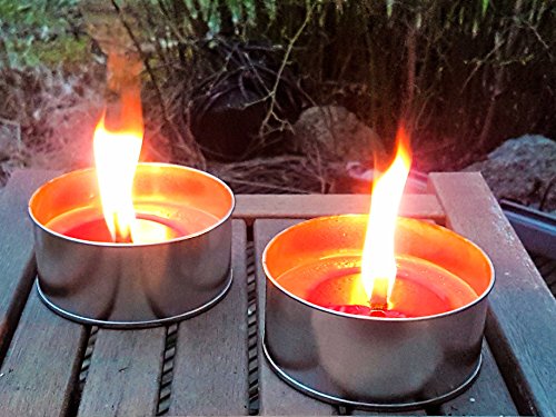 Outdoorkerzen 2er Set, Partyfeuer, Garten Dekoration mit jeweils 4 Stunden Brennzeit - 2