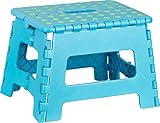 Kigima Tritthocker klappbar, Klapptritt Klapphocker aus Kunststoff Small 29x22x22cm blau